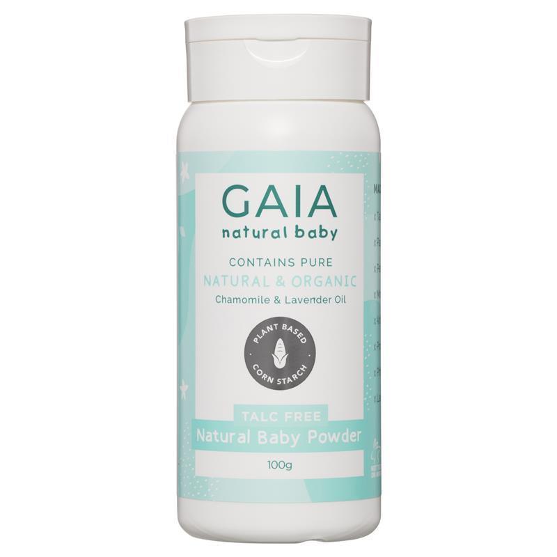 GAIA 天然玉米爽身粉 100g 1瓶装 含薰衣草/洋甘菊/甜橙精华 baby婴儿幼儿宝宝儿童 澳洲进口