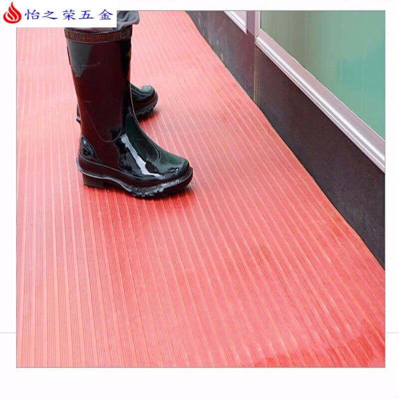 高压绝缘垫 配电房绝缘橡胶毯10KV绝缘板胶皮绝缘毯3/5/8mm 整卷8mm【1m*约3m】绿色条纹耐压：25K图片