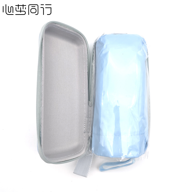 心梦同行防晒晴雨伞 晴雨两用迷你太阳伞女 带胶囊盒小巧便携遮阳伞 0608/把 带胶囊盒-颜色随机