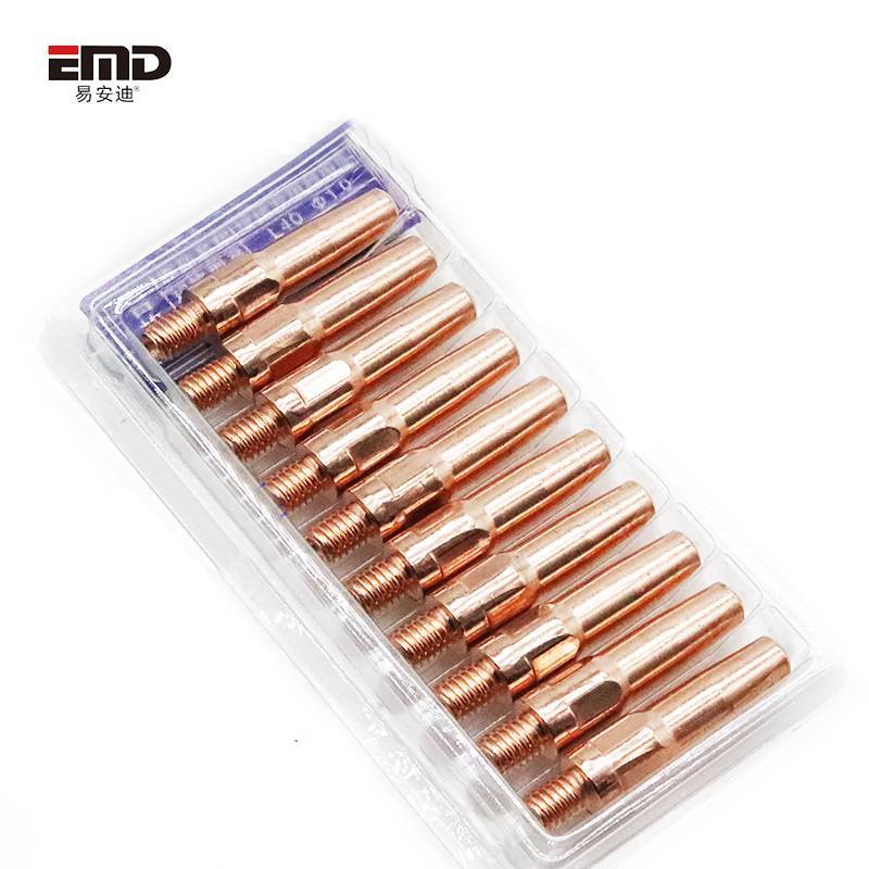 易安迪 气保焊导电嘴 铬锆铜M6*45*1.4mm 10支 盒