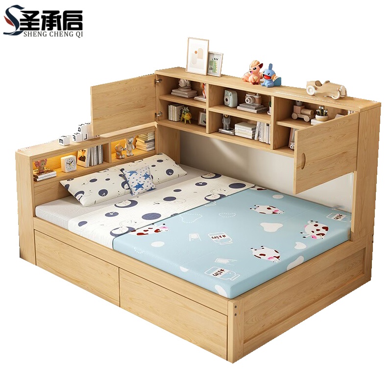 圣承启 木质床 1.35*2米张高清大图