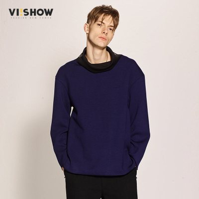 viishow潮牌男装秋款卫衣套头青年韩版纯色长袖外套_1