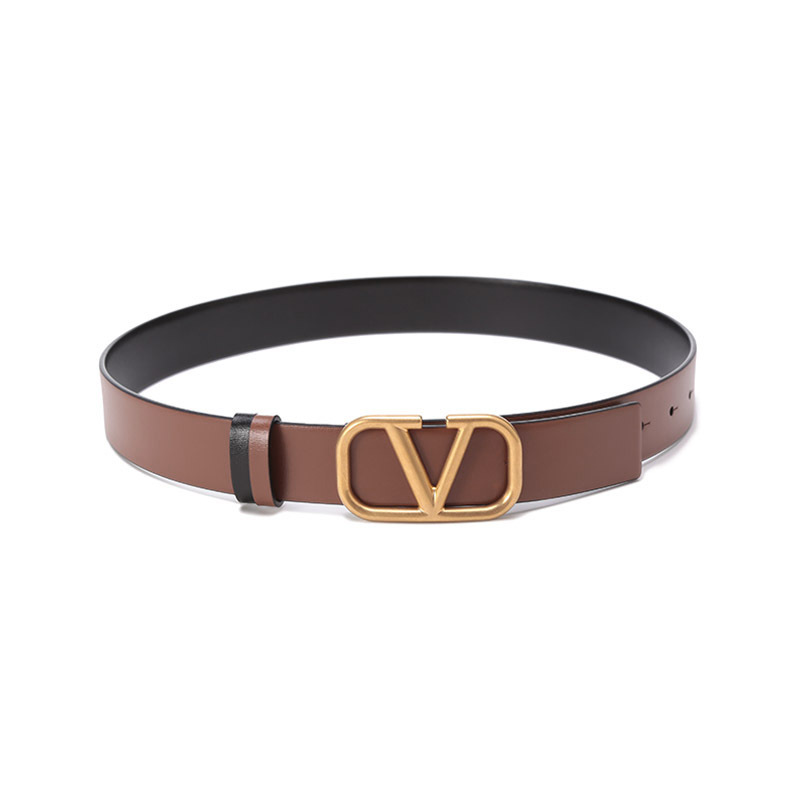 华伦天奴valentino女士皮革vlogo搭扣板扣式双面皮带腰带xw2t0t15zfr