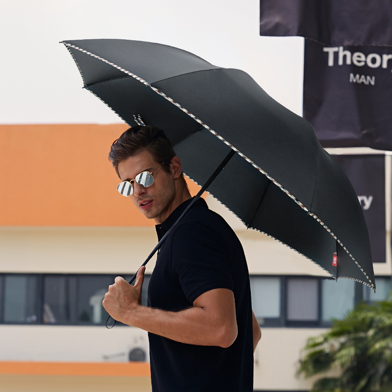 红叶雨伞男生简约大号双人结实加固太阳伞女晴雨两用防晒定制logo高清大图