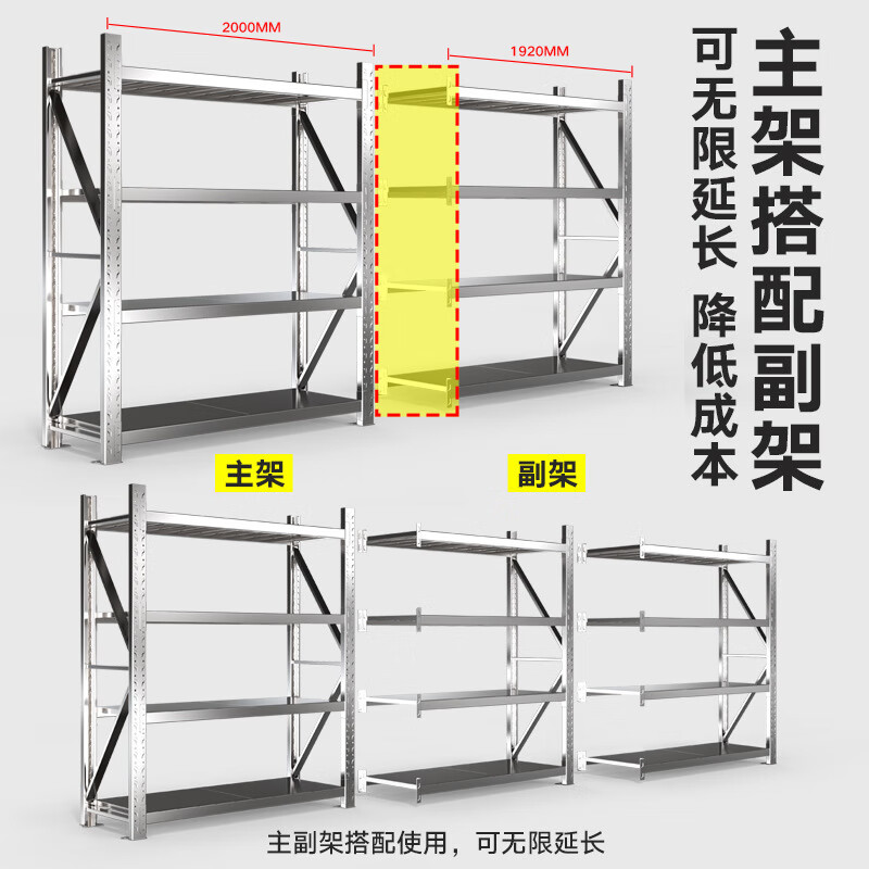 戴劲201不锈钢货架置物架药品收纳展示架承重500kg 2000*600高清大图