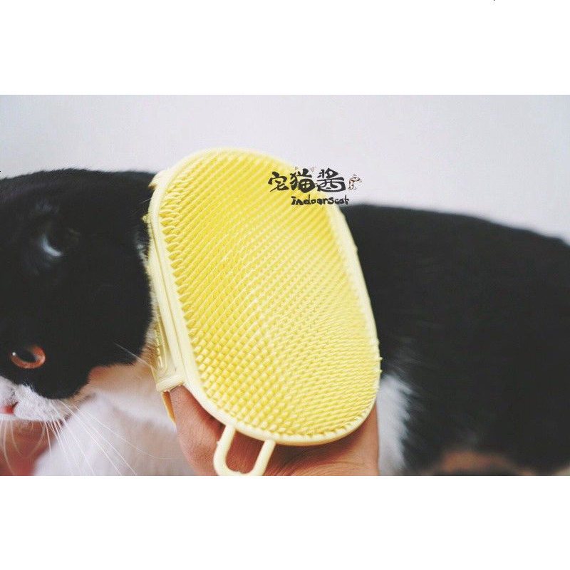 宅猫酱 搓搓澡 猫咪狗狗 梳毛洗澡按摩刷 双面柔性按摩梳
