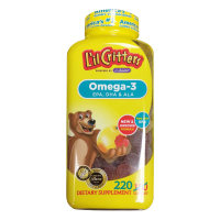 美国原装进口 丽贵 小熊糖 lil Critters dha儿童 3岁及以上儿童 DHA鱼油220粒*1瓶装