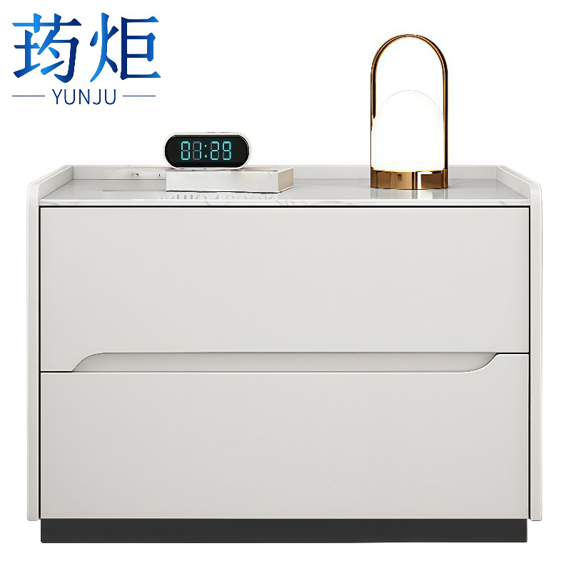 荺炬 床头柜 白色40cm 个高清大图