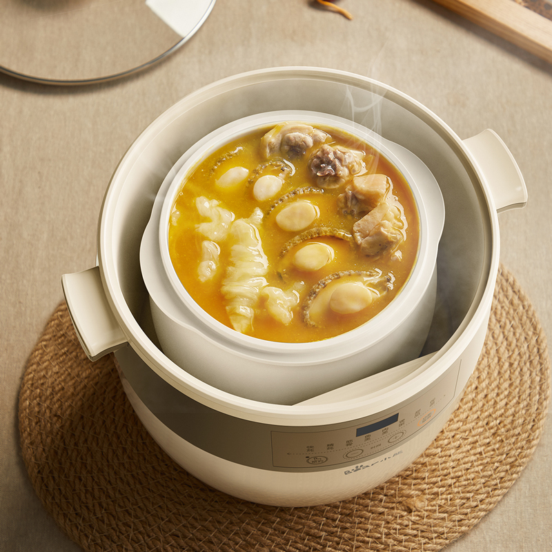 小熊(bear)电炖锅 电炖盅 煲汤锅 炖汤锅 白瓷炖锅 家用陶瓷电砂锅隔