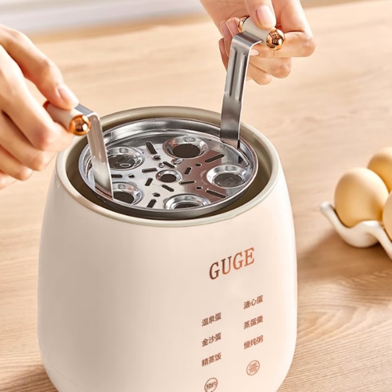 谷格(GUGE)多功能煮蛋器蒸蛋器蒸煮一体机家用迷你煮鸡蛋神器可蒸鸡蛋羹智能预约蒸蛋器 单层高清大图