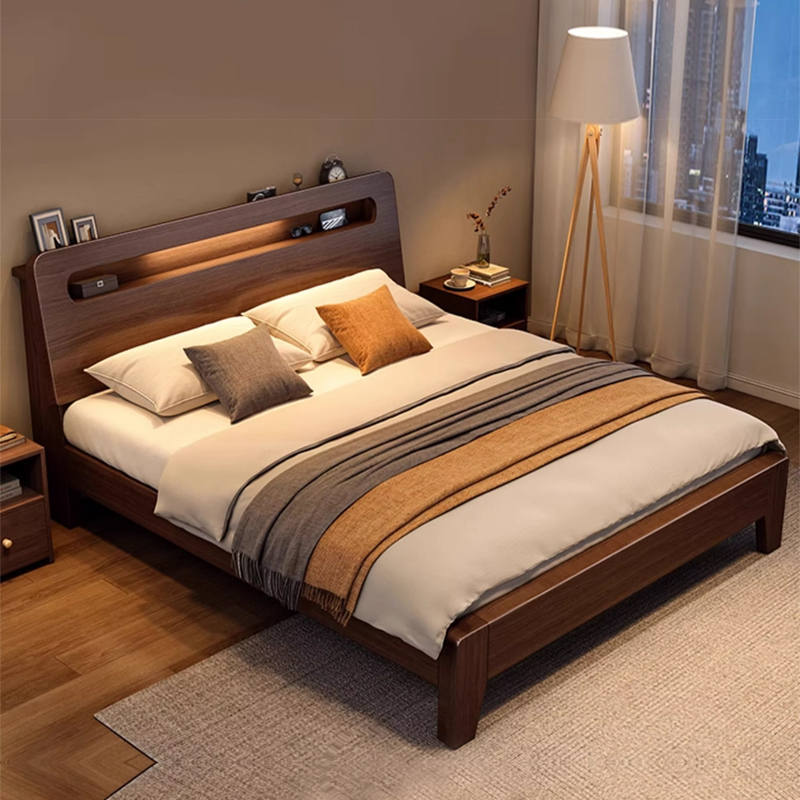 8米现代简约双人床1.5米 出租房家用经济型1.2m单人床架