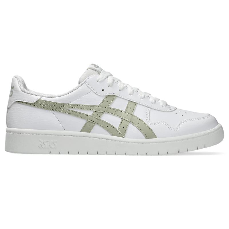 亚瑟士(ASICS)复古篮球风低帮运动鞋室内健身鞋女款舒适缓震训练 White/Dried_Leaf_Green 34.5