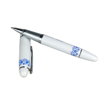 SCP SCP0134 实用青花瓷签字笔 0.5mm 办公用笔宝珠笔签字笔 10支/盒(盒)