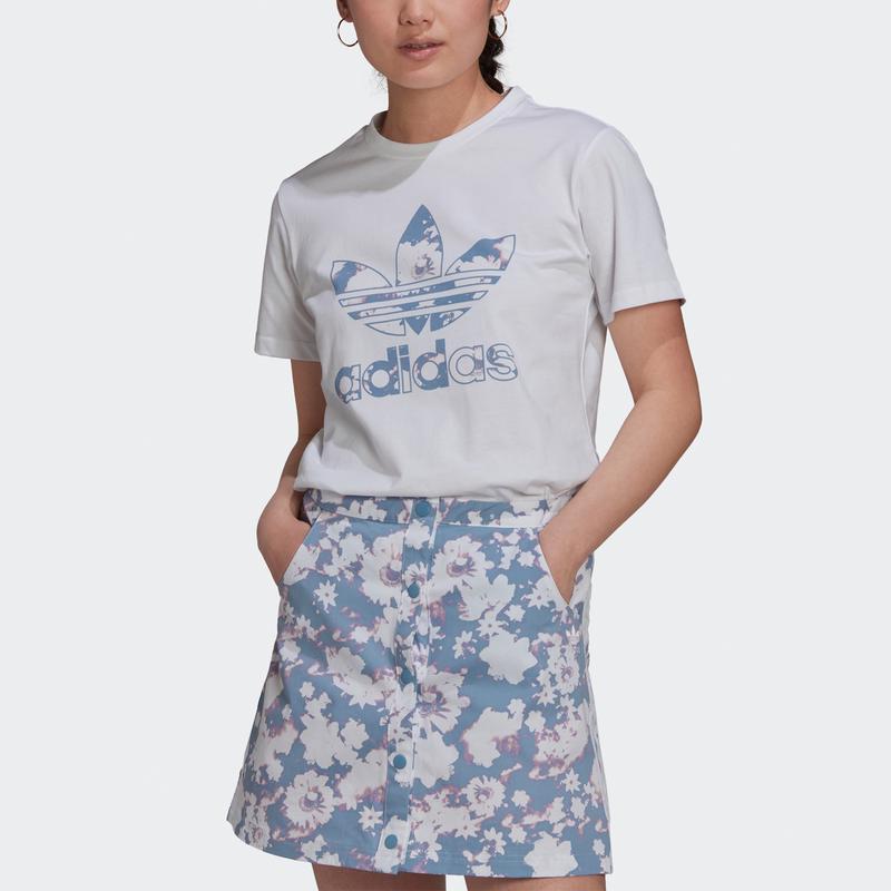 美国代购三叶草adidas originals美式复古大logo印花运动圆领短袖t恤