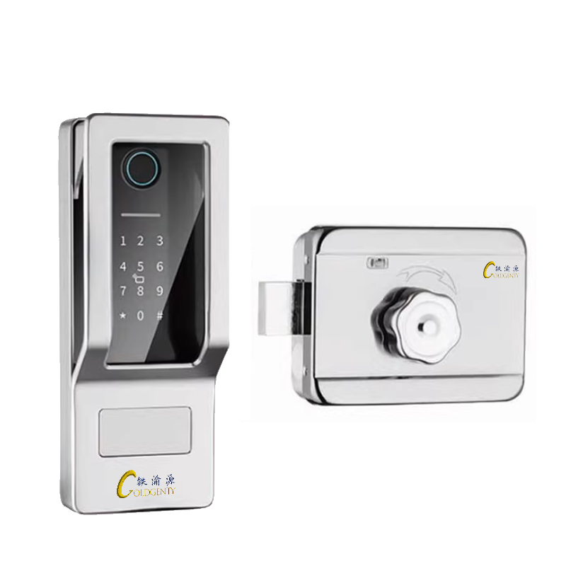 铁渝源 户外防水指纹密码锁 WY8 把高清大图