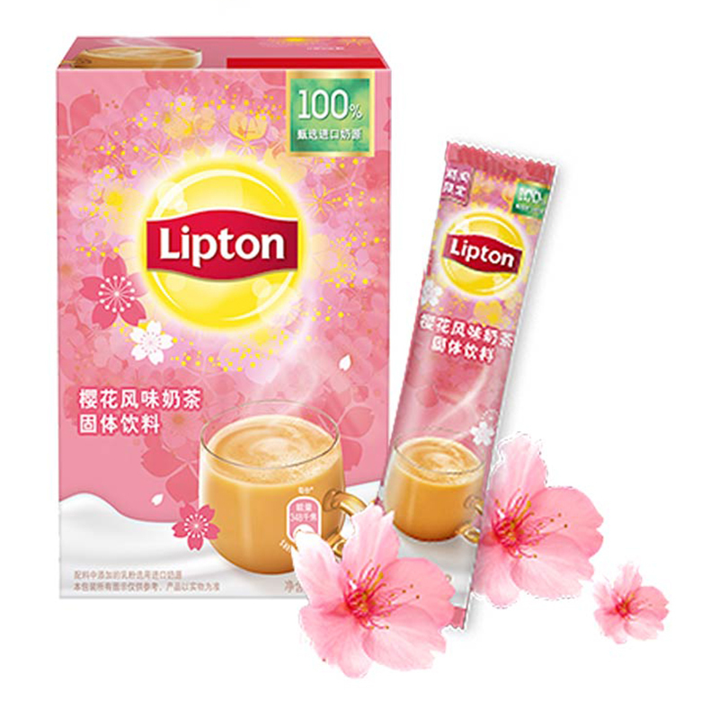 立顿Lipton 樱花口味奶茶 固体冲调饮品 17.5g*10包