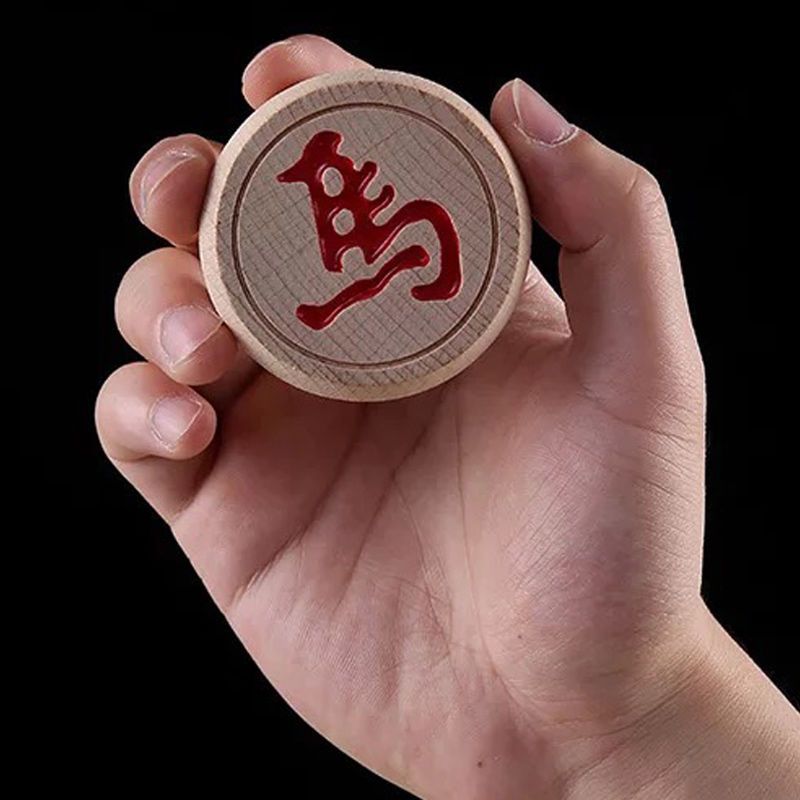 榉木中国象棋加厚实木象棋套装大号折叠皮革盘老人儿童学生相棋子