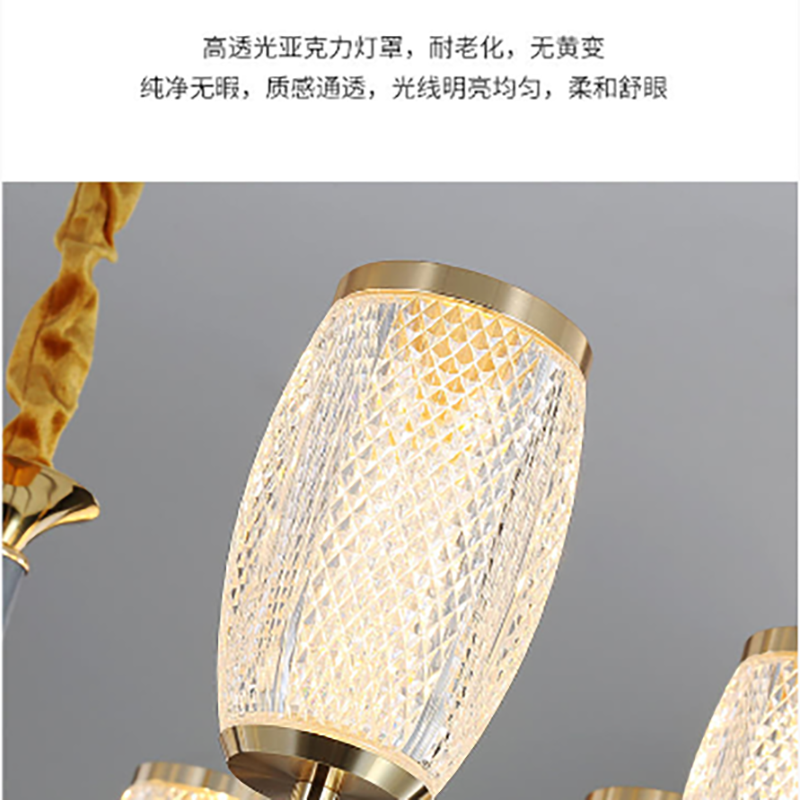 视贝 晶烛系列花式吊灯/晶烛/KT-96W/8头/三色变光