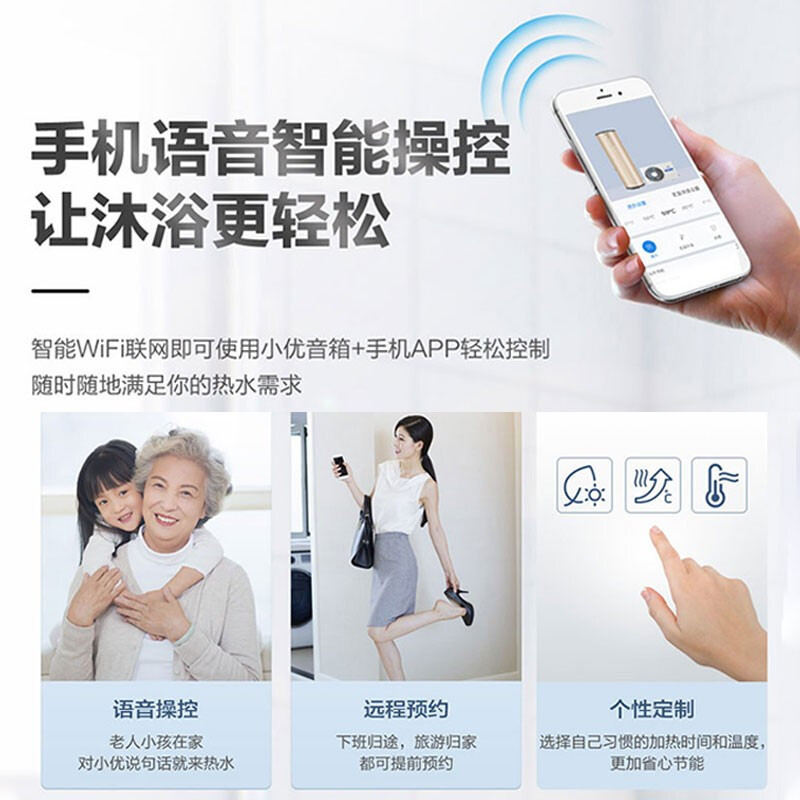 海尔(Haier)空气能热水器200升一级能效省电wifi智控80℃净水洗自清洁双源速热节能KF75/200-KE-U1