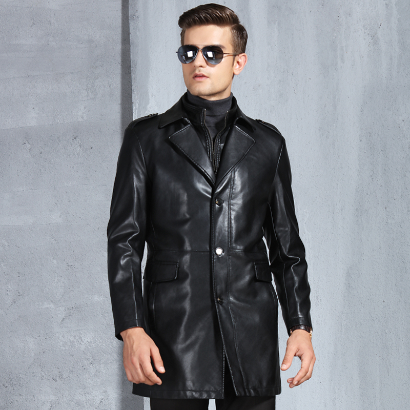 男装皮风衣_风衣图片男装