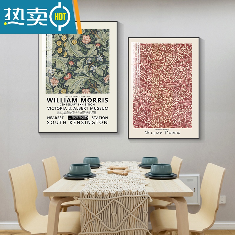敬平餐厅装饰画现代简约饭厅餐桌墙面壁画北欧风文艺卧室挂画背景墙画装饰画高清大图