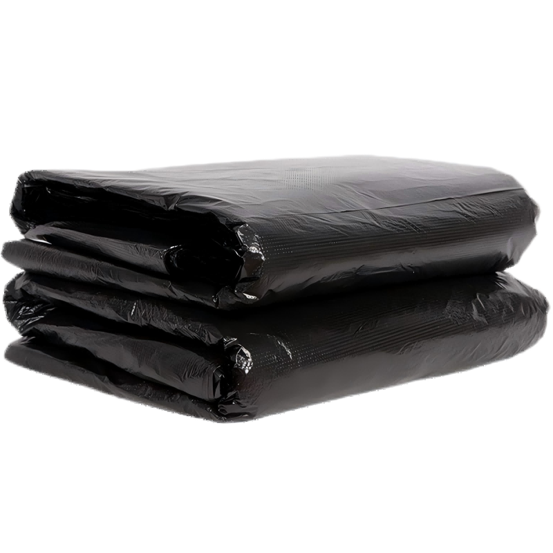 忻享 加厚黑色平口塑料垃圾袋90*110cm 50个/包高清大图