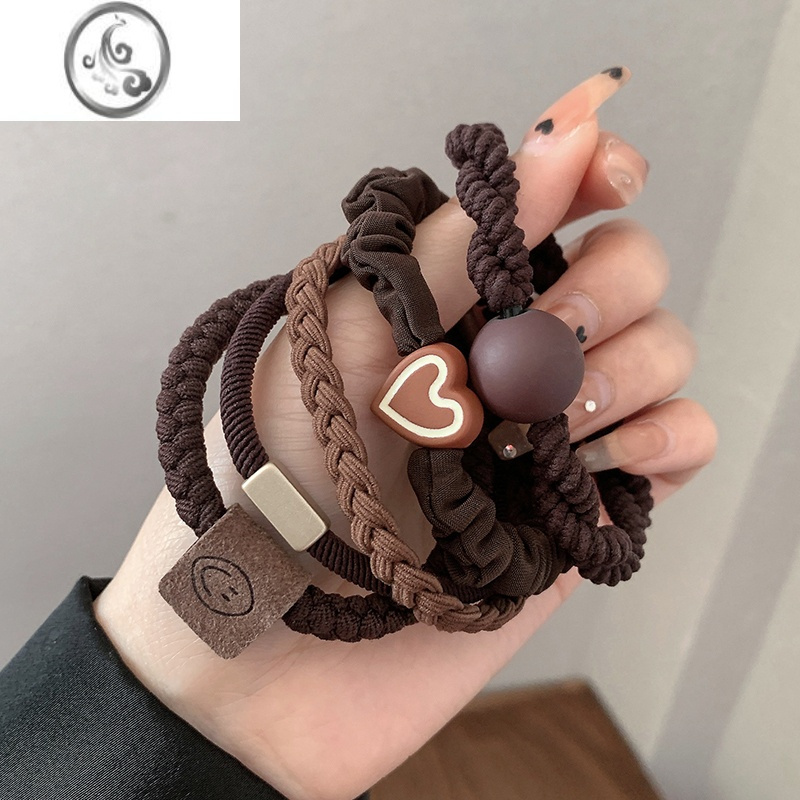 JiMi皮筋女扎头简约高马尾发绳气质头绳高弹力耐用橡皮筋2023新款发圈