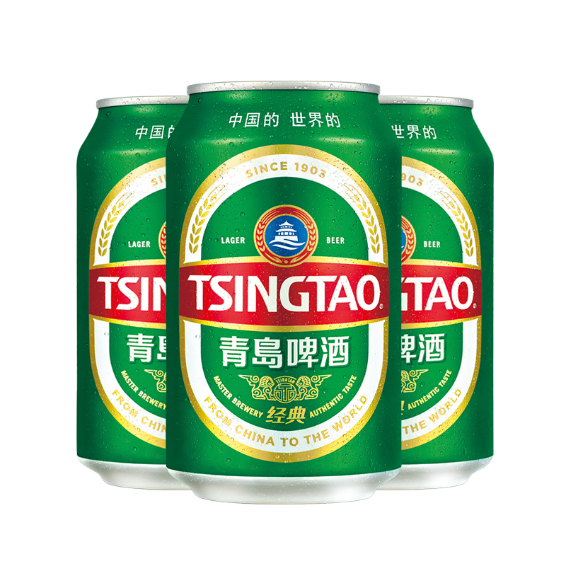 青岛啤酒(TSINGTAO)经典10度 330ml*24罐 整箱装 官方直营高清大图