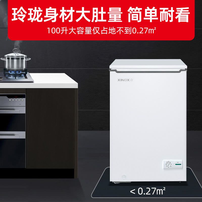 星星(XINGX)140升家用商用减霜净味冰柜 冷藏冷冻转换冷柜 节能顶开冰箱 BD/BC-140JKE图片