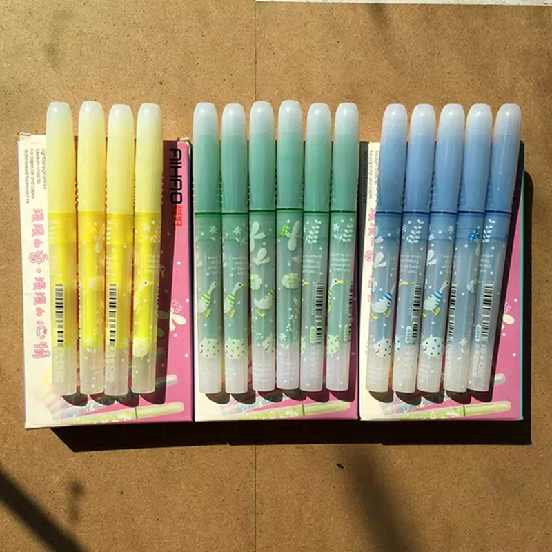 爱好水果香荧光笔6191香香笔标记笔学生用糖果色彩色闪光笔