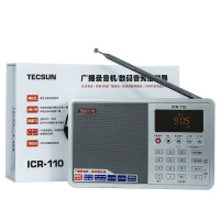 德生 ICR-110【银色】 广播录音机/数码音频播放器收音机插卡音箱低音炮音响