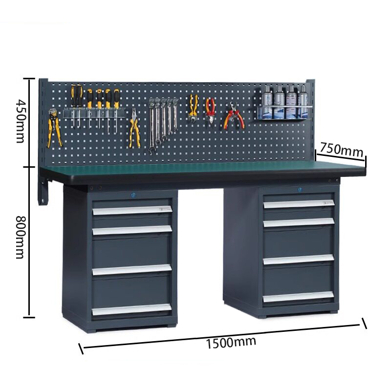 豫汉迎重型工作台 重型工作台1.5m双四抽台