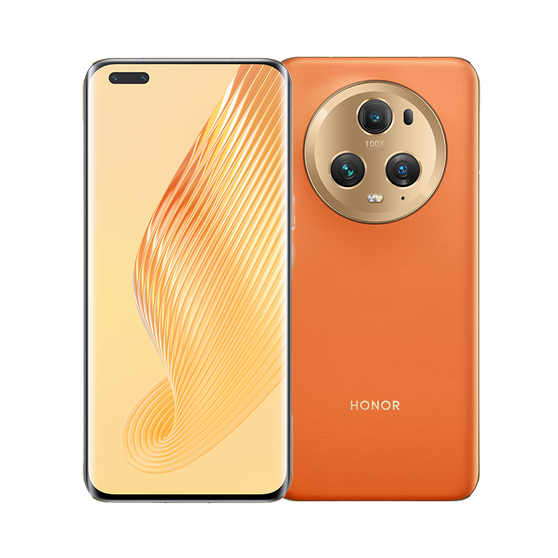 荣耀magic5 pro 12gb 256gb 燃橙色 流线四曲屏 ip68级防尘抗水 超