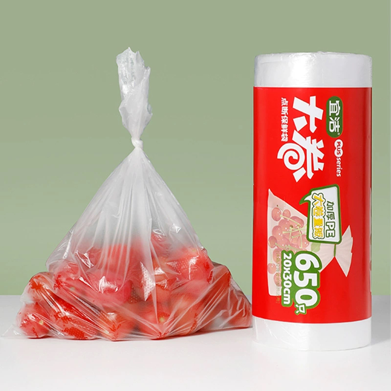宜洁 大卷食品保鲜袋加厚家用连卷袋 中号[25cmx35cm*450只]高清大图