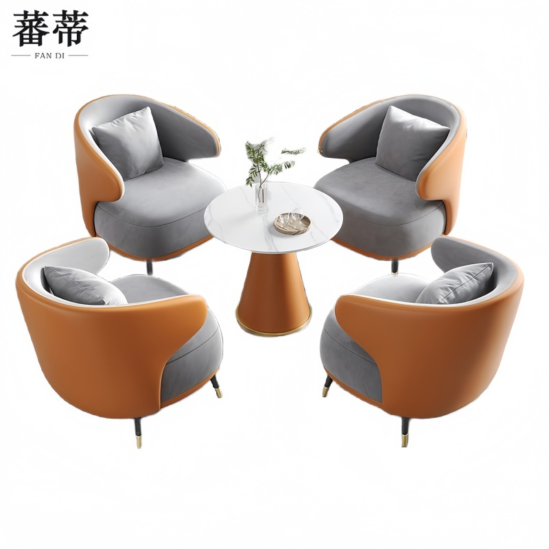 蕃蒂 会客沙发一桌四椅套高清大图