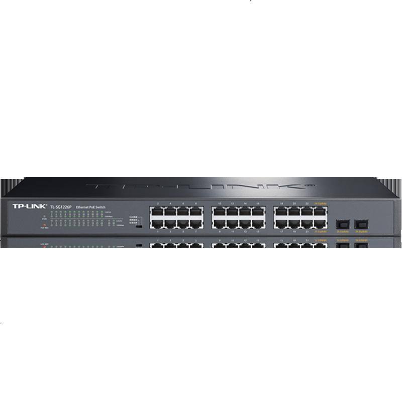 TP-LINK TL-SG1226P 24口全千兆POE网络交换机网线供电48V无线AP监控摄像电脑办公tplink
