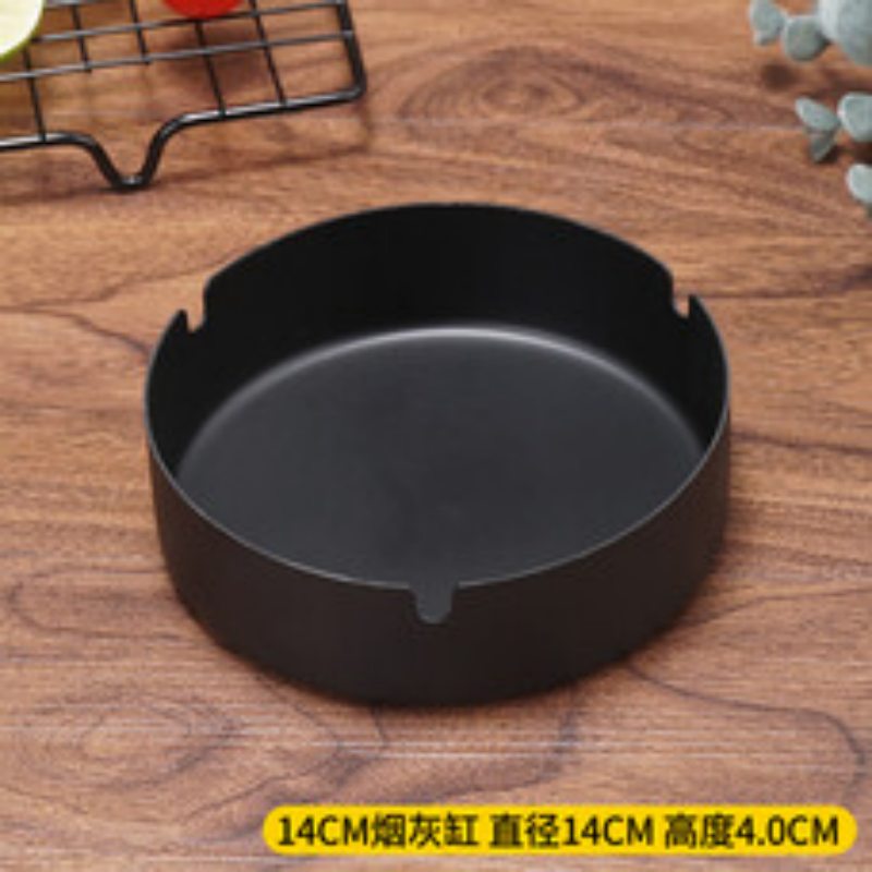 XH不锈钢烟灰缸防摔家用酒店网吧餐厅宾馆圆形加厚烟灰缸圆形不锈钢烟缸10cm