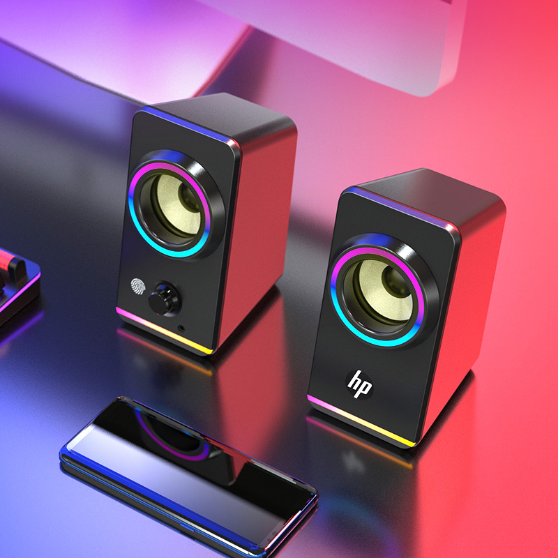 普(hp) 笔记本电脑音箱台式办公家用桌面小音箱迷你双声道低音炮喇叭
