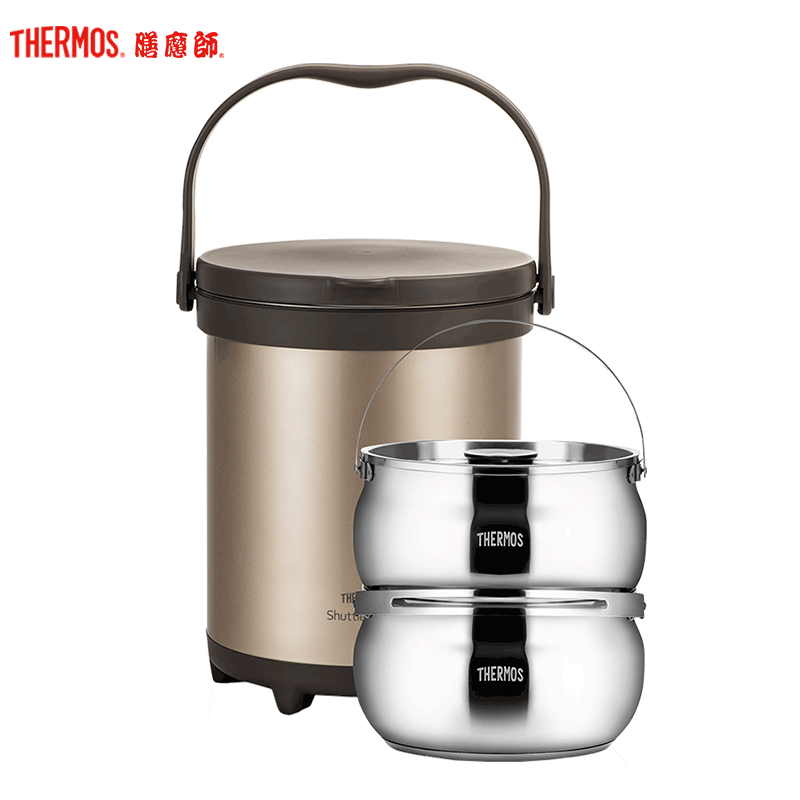 膳魔师,膳魔師(THERMO)保温提锅TCRA 6000 RPE/RPF/TCRA系列大容量家用节能汤锅 金色