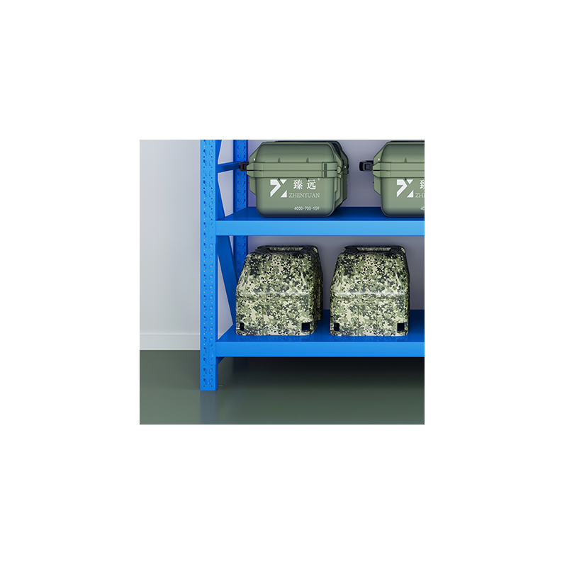 臻远ZYCC-04中型仓储货架置物架仓库铁架子地下室货架~蓝色四层主架150*60*200