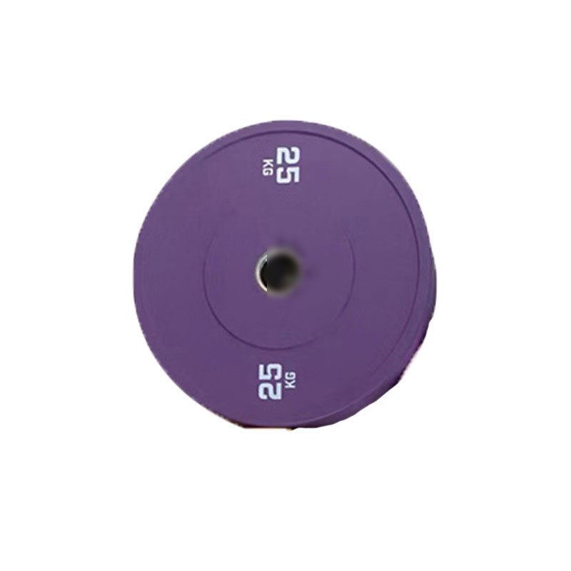 彩色杠铃片 竞赛橡胶杠铃片健身房抗摔杠铃片 25kg(两个)