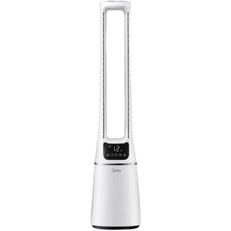 美的(Midea)AMS150E-PB智能无叶风扇 落地塔扇京东小家智能生态遥控感温家用轻音母婴扇定时风扇