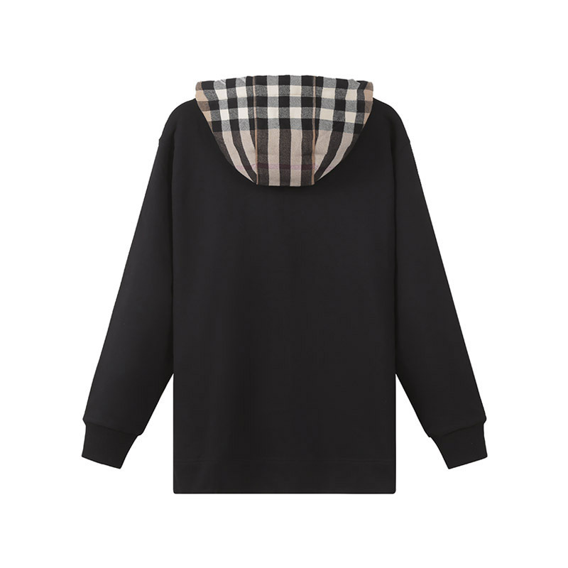 博柏利巴宝莉burberry女款棉质宽松版连帽拉链卫衣开衫运动衫外套