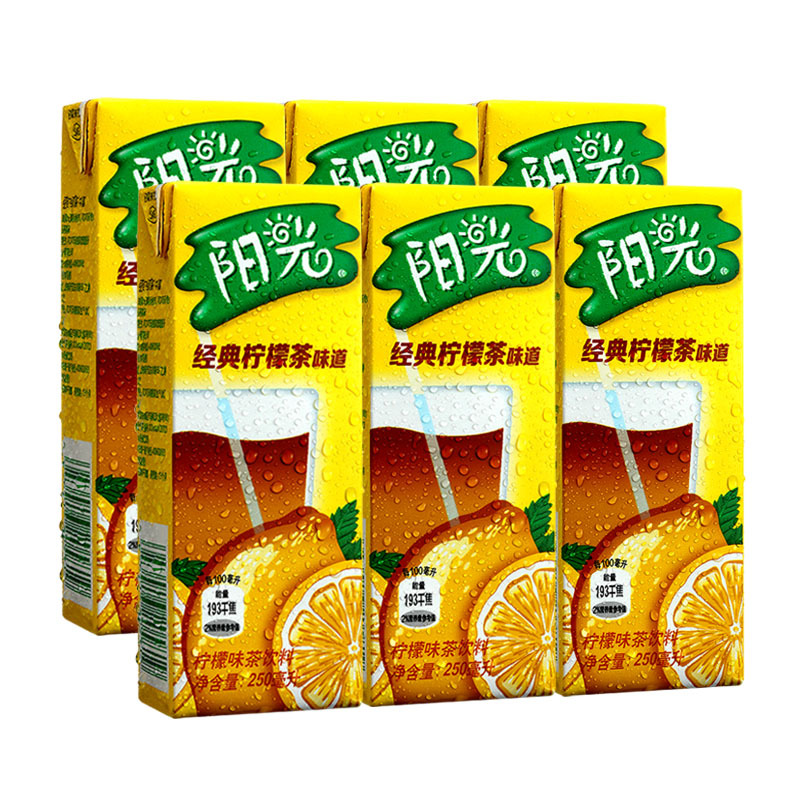 可口可乐阳光柠檬茶纸包250ml*6(6连包)