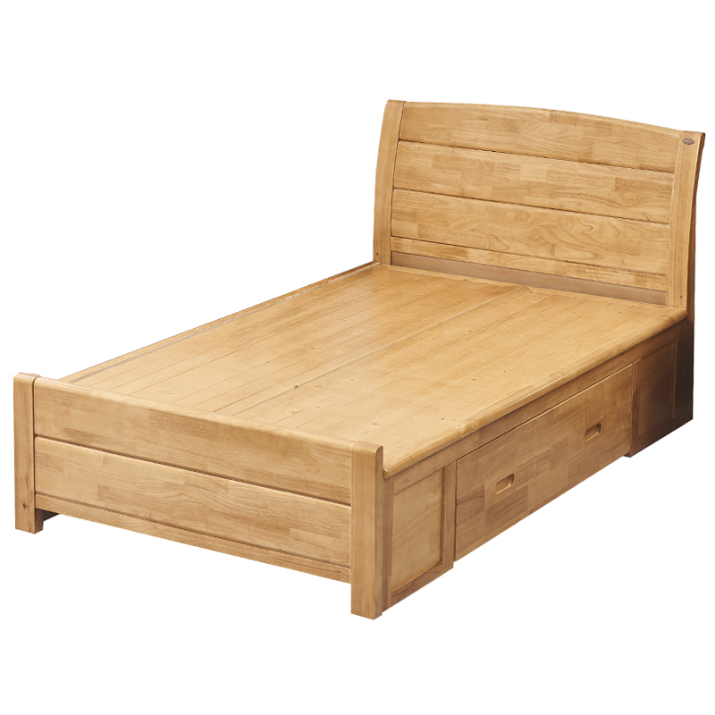 广亿隆储物高箱床带垫(1.2*2米床*1张带床垫*1张)高清大图