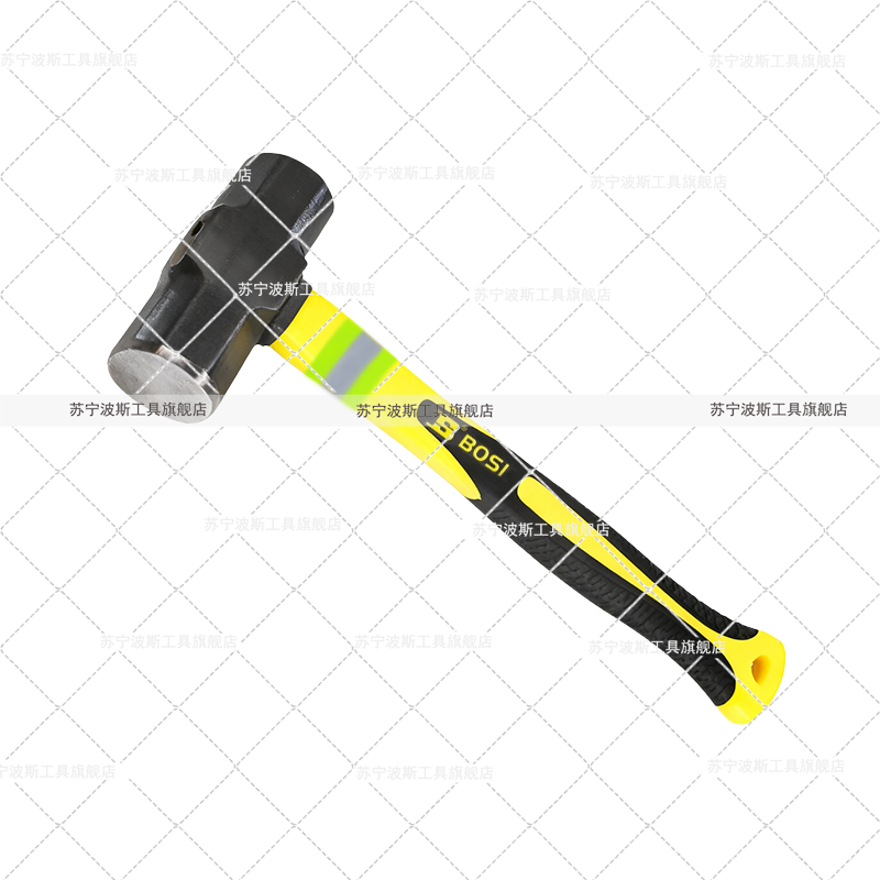 波斯(BOSI) 荧光系列纤维柄八角锤 3LB 把高清大图