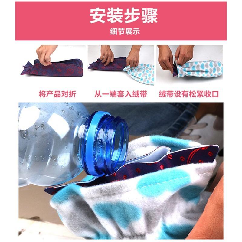 乐雪儿热水袋注水暖宫暖水袋防爆灌水大小号暖手宝宝毛绒热宝迷你