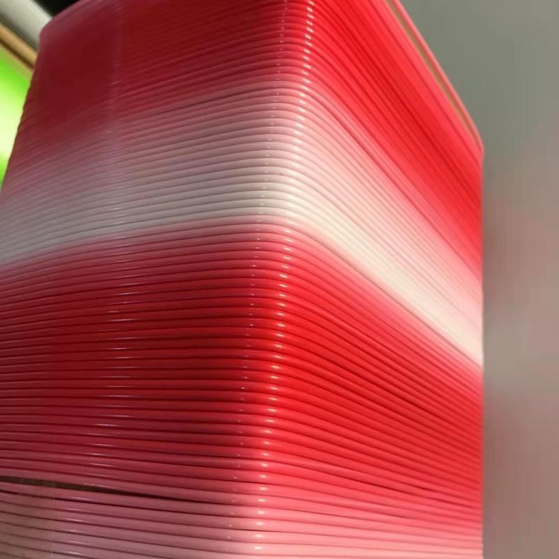 双色红pe环保藤条手工编织材料实心24毫米编篮子筐子果盘彩色圆藤条子