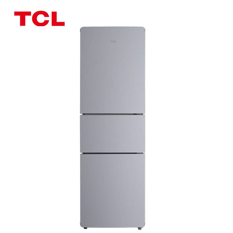 TCL BCD-215TC 215升 直冷微霜 三门家用冰箱(闪白银)
