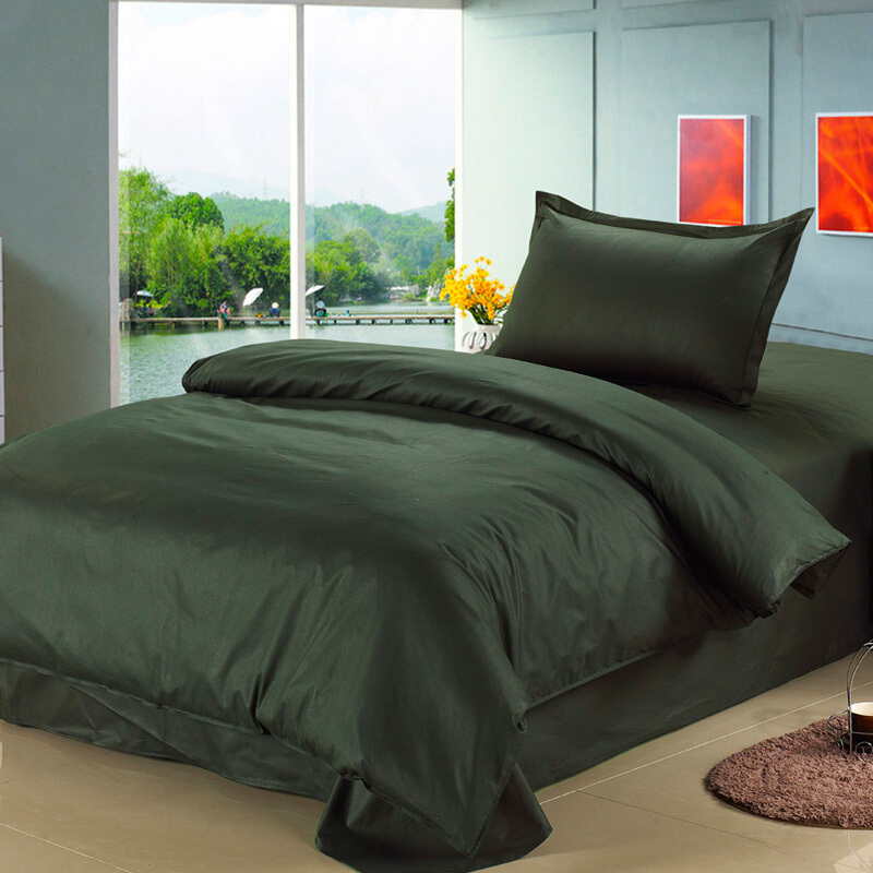 洛菲源 军绿床品六件套 1.2米床用 套高清大图
